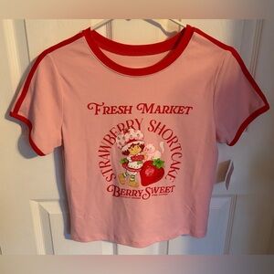 Strawberry Shortcake Crop Top, Juniors Size Medium NWT